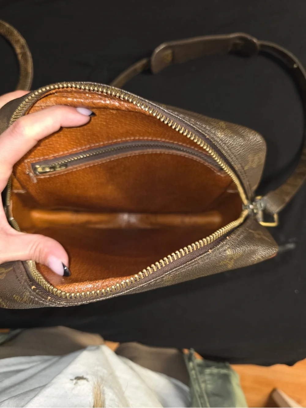 Louis Vuitton Monogram Canvas Messenger Bag in Brown and Tan